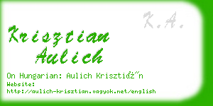 krisztian aulich business card